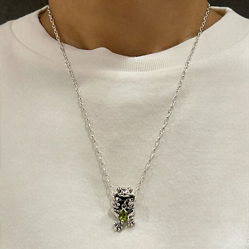 蛙ペンダント’零八+ペリドット