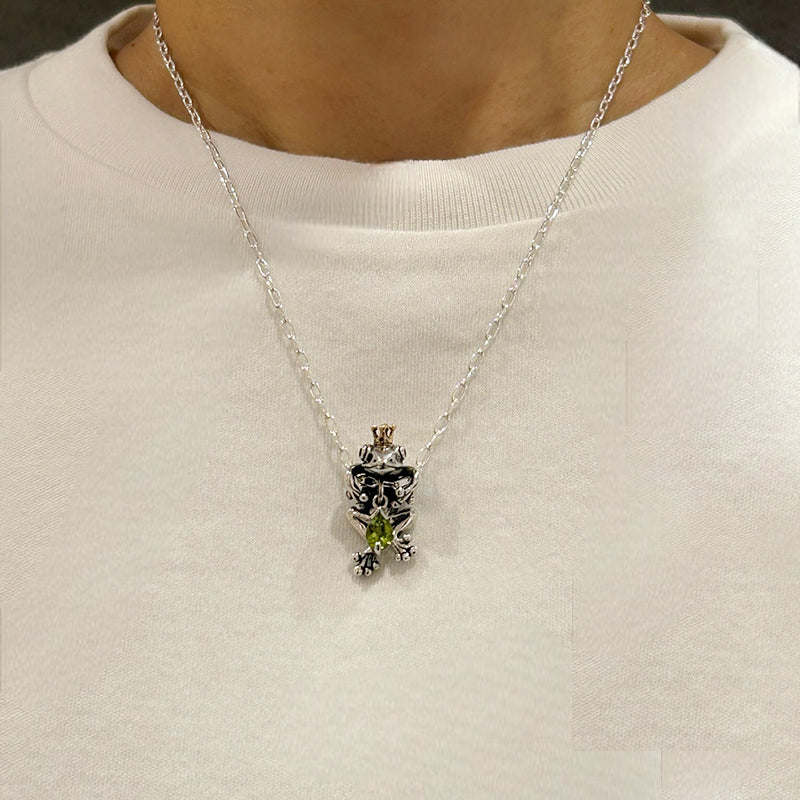 蛙の王様ペンダント’零八+ペリドット