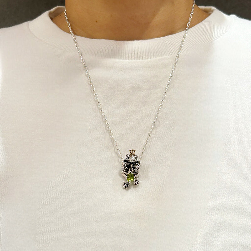 蛙の王様ペンダント’零八+ペリドット
