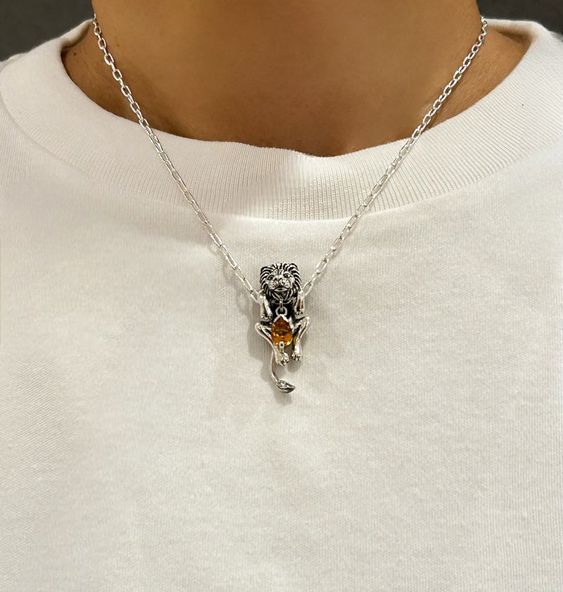 ライオンペンダント+シトリン