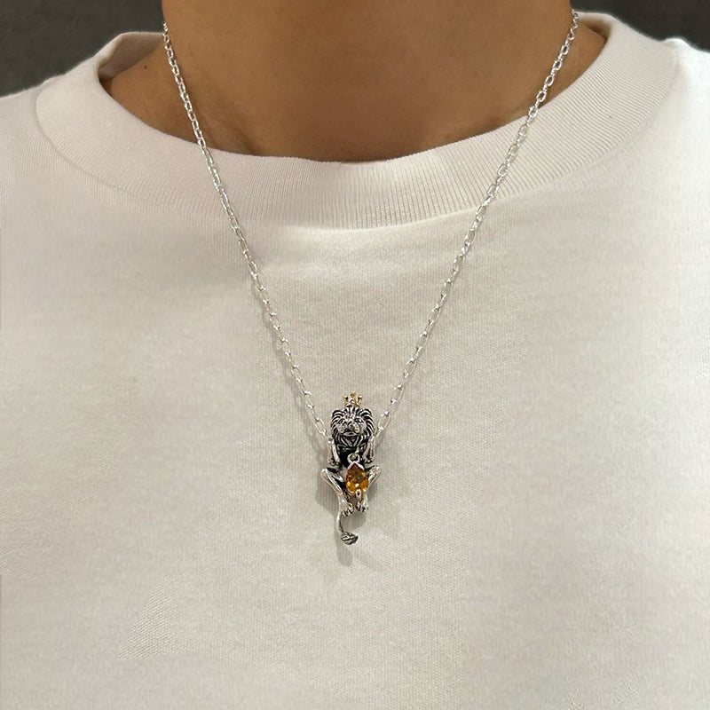 ライオンの王様ペンダント+シトリン